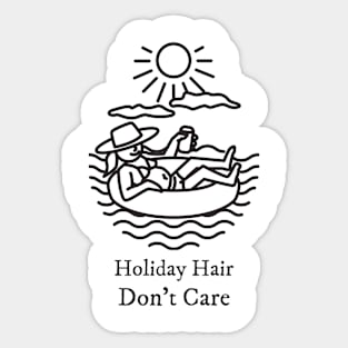 Holiday Hair Don't Care Girls Summer Holiday Sticker